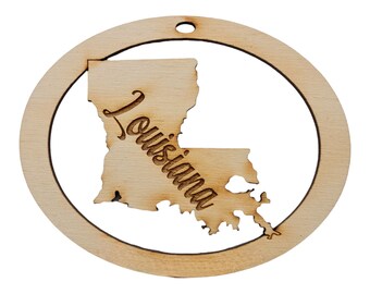 Personalized Louisiana Ornament - Louisiana State Ornaments - Louisiana Gift - Louisiana Souvenir - Louisiana Christmas Ornament
