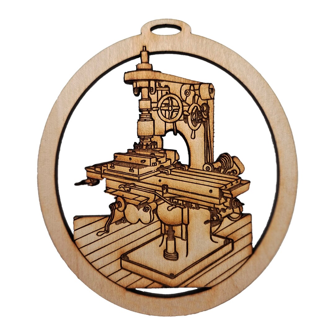 Personalized Metal Milling Machine Ornament Gifts for Machinists