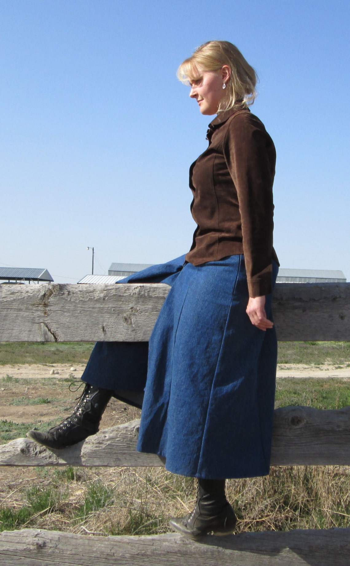 Split Riding Skirt culottes ladies size 2 18 modest Etsy