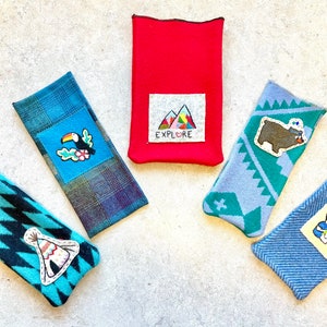 Hand Embroidered PNW Wool EyeGlass Cases-Oregon Wool-Custom One of a kind cases