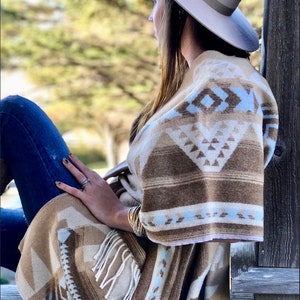 Desert Bloom Italian Brushed Wool Jacket-Oversized fit-wrap-cardigan-western inspired-Rodeochics Original Design