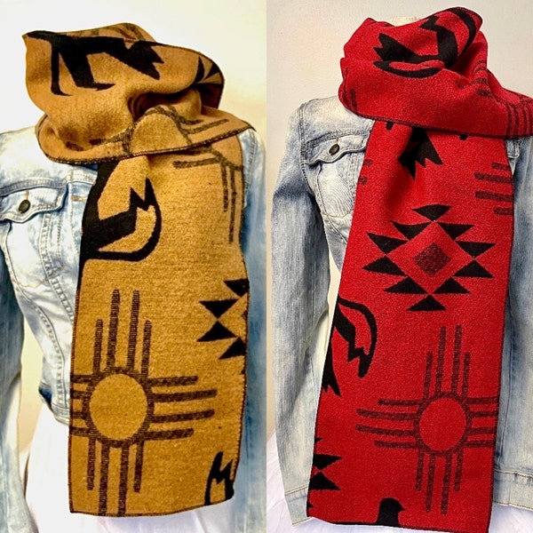 NEW Thunder Eagle  Scarf-Western Tribal Fashion Design-Reversible-Rodeochics Exclusive-Choice of colors