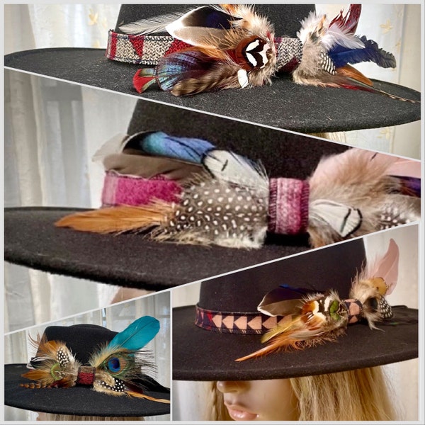 RodeoChics Custom Feathered Hatbands-Western Hatband-Cowgirl-Cowboy hat band-Original Designer  by Rodeochics