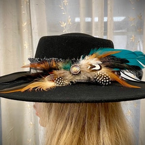 BEST SELLER Custom Cowboy HATBAND- Denim and Oregon Pen Wool- let’s Design Yours-Rodeochics Exclusive Custom Order-One of a Kind image 4