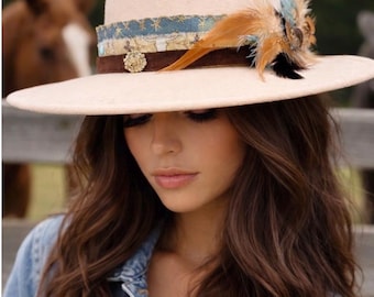 Custom Denim Dream RENEGADE Cowboy Hatband and or hat with band-Cowgirl Western Flair