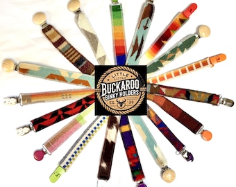 Lil Buckaroos Baby Binky Pacifier Holders-Handmade Oregon Wool-