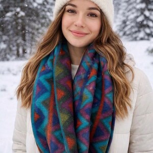 SOARING WINDS-Tribal Lux Fleece Neck scarf-Neck Wrap