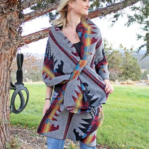 Gray Arrow Winter Wrap-western inspired-Rodeochics Original Design-#1 SelIer-Italian Wool Blend
