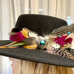 BEST SELLER Custom Cowboy HATBAND- Denim and Oregon Pen Wool- let’s Design Yours-Rodeochics Exclusive Custom Order-One of a Kind image 5