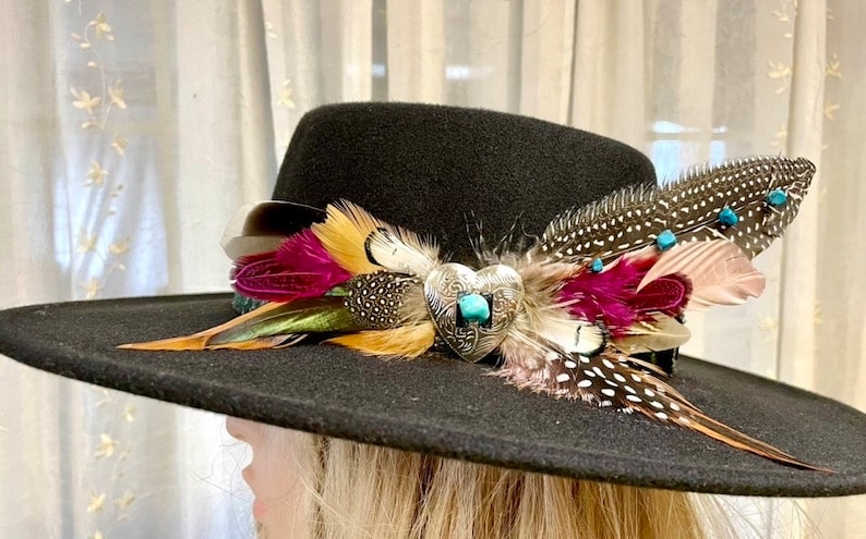 BEST SELLER Custom Cowboy HATBAND- Denim and Oregon Pen Wool- let’s Design Yours-Rodeochics Exclusive Custom Order-One of a Kind image 5