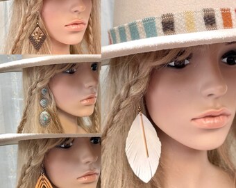 Western Inspired EARRINGS- cowgirl Boho chic-Choice of designs