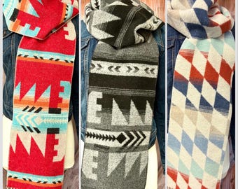 Western meets Mod Scarfs- choice of design-Handmade exclusively by Rodeochics-gift- western fashion-winter scarf- chic