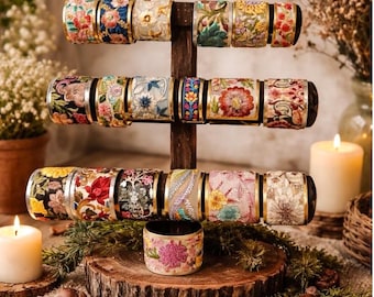 Bracciale rigido con ricamo floreale: dichiarazione di moda occidentale in ottone