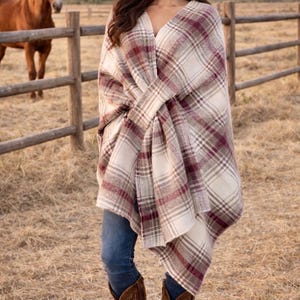 Rodeochics Genuine Oregon PNW  Wool Wrap-Handmade  western inspired-versatile coverup-Rodeochics Original Design
