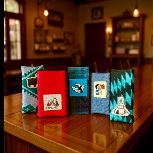 Custom Hand Embroidered EyeGlass cases- Made using Oregon Made Wool