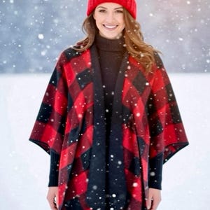 NEW  for 2026 Buffalo Plaid PNW Wool Blend Wrap-Rodeochics Exclusive