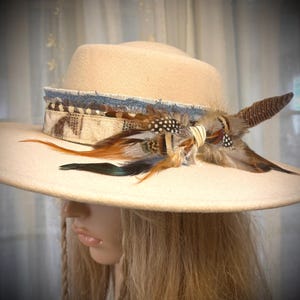BEST SELLER Custom Cowboy HATBAND- Denim and Oregon Pen Wool- let’s Design Yours-Rodeochics Exclusive Custom Order-One of a Kind image 11