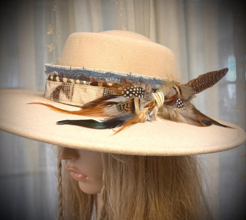 BEST SELLER Custom Cowboy HATBAND- Denim and Oregon Pen Wool- let’s Design Yours-Rodeochics Exclusive Custom Order-One of a Kind image 11