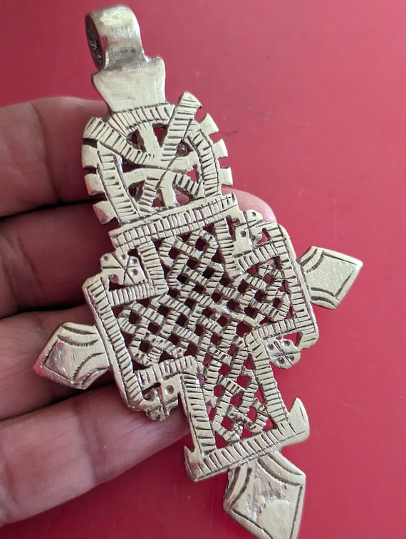 Ethiopian Orthodox Coptic Christian handmade cros… - image 1