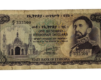 1965 BANK OF ETHIOPIA BANK ハイレセラシエ皇帝 1965 BANK OF ETHIOPIA BANK ハイレセラシエ皇帝 1965 BANK OF