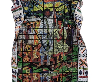 Dress"Total Libration Of Africa" "Renowned Stained-Glass By Artist Afework Tekle