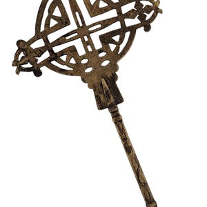 Antique Ethiopian Orthodox priests Handheld Blessing Cross Made from Brass