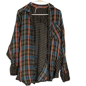 Free People Shirt Womens XS Oversized Gauze Button Front Tunic Top Flowy image 1