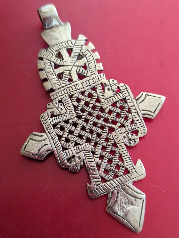 Ethiopian Orthodox Coptic Christian handmade cros… - image 2