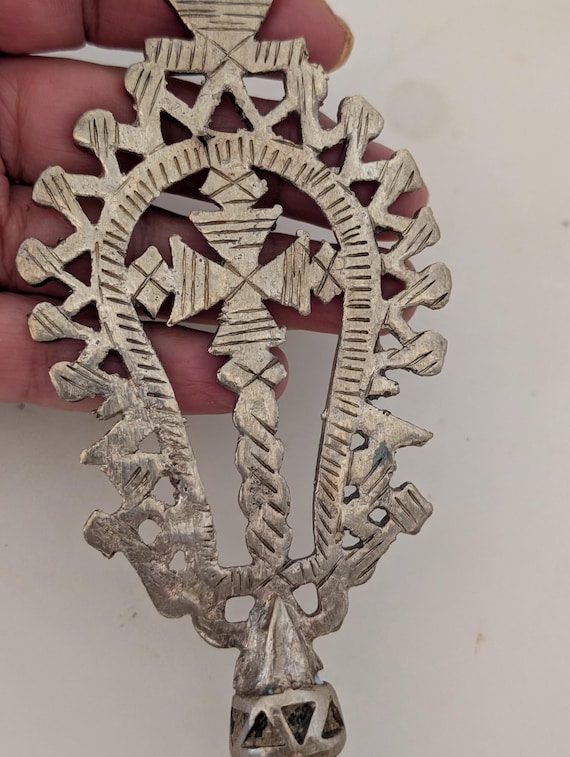 Vintage Ethiopian Orthodox Hand Cross – Traditional Coptic