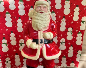 Wonderful Nostalgic Retro Vintage Union Products Hard Plastic Santa Claus Blow Mold 17" Electric Atomic Christmas