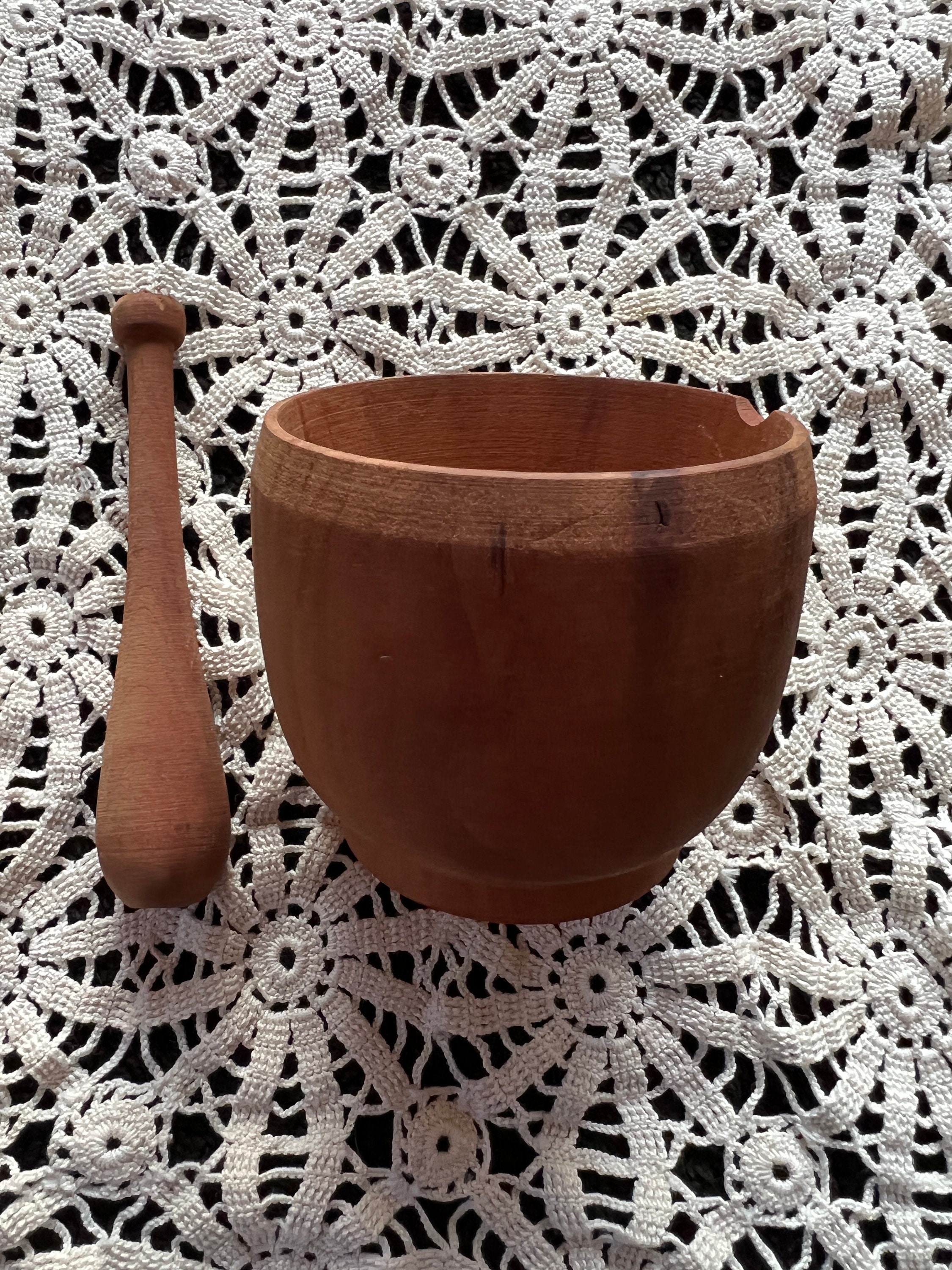 Mortaio In Legno D'Ulivo HOFMEISTER - Con Pestello Per Spezie Ed Erbe - Foto 10