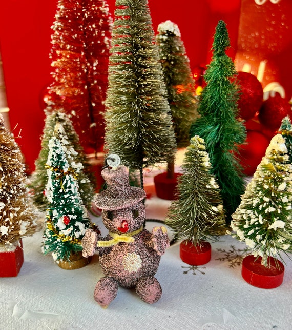 Figurine Mère Noël & Père Noël Décoration de Noël vintage Décor des Fêtes  Rétro Ornement floqué Milieu du siècle -  France