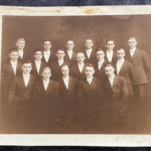 Gorgeous Sepia Antique 1920s Mens Glee Club Eden Seminary St. Louis MO