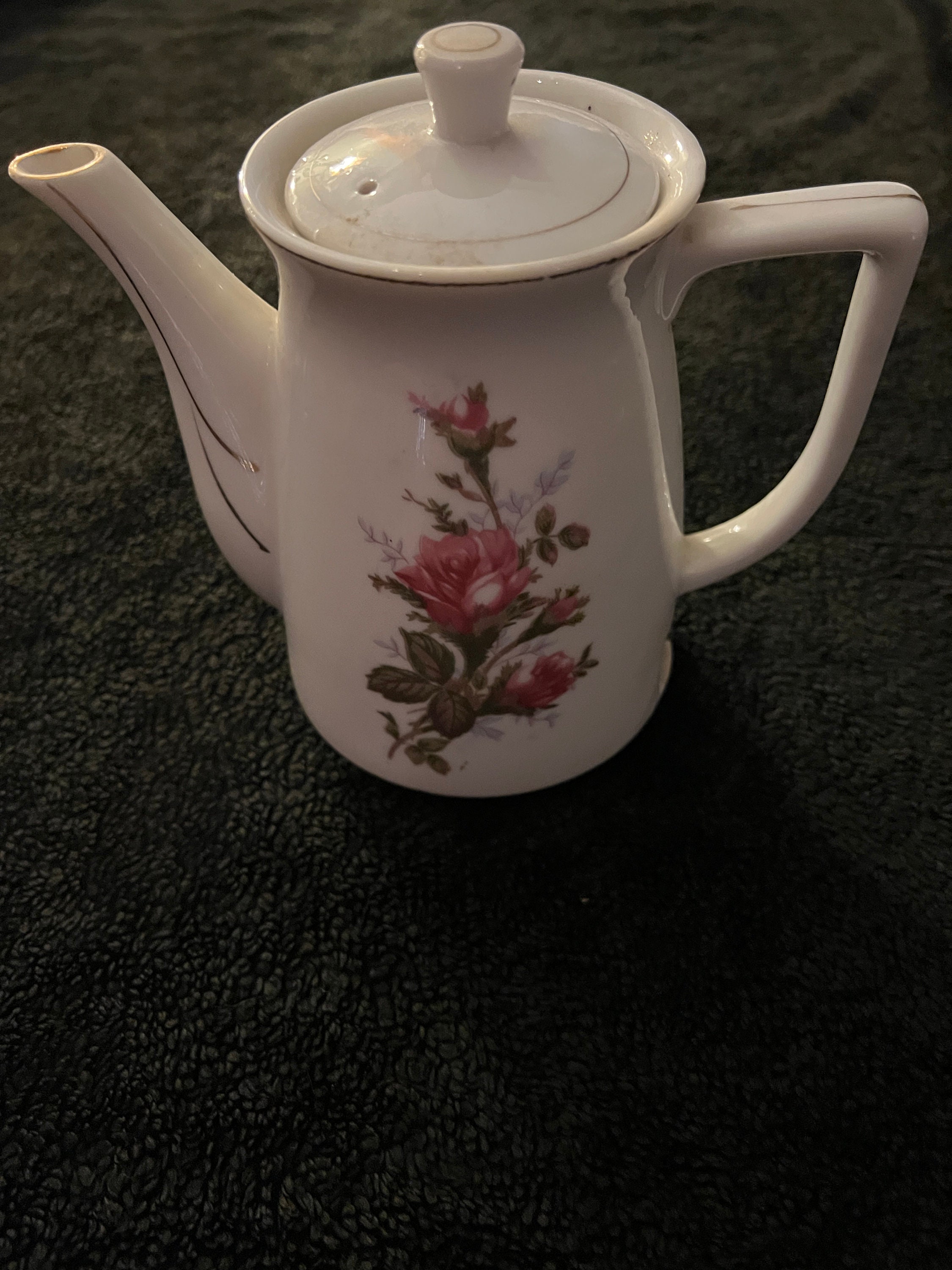 Vintage Y electric teapot WATER WARMER Made In Japan Rose Pattern