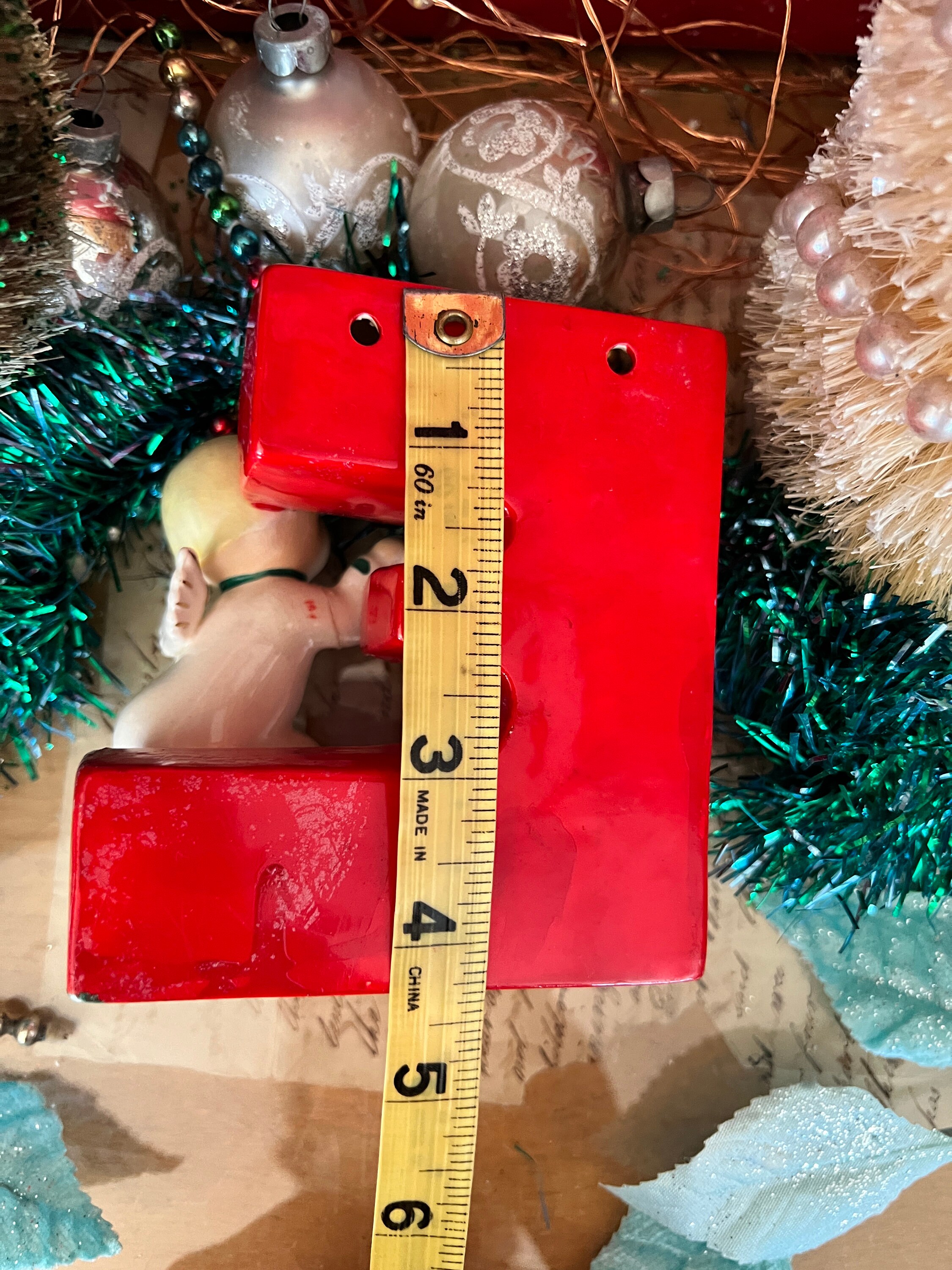 Darling Vintage Christmas NAPCO Red Ceramic NOEL Letters Darling Vintage Christmas NAPCO Red Ceramic NOEL Letters