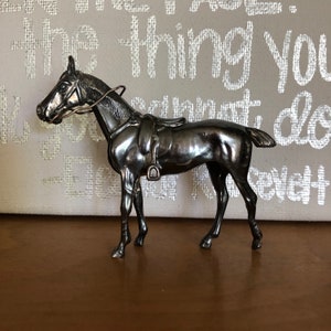 Rare Find Jennings Bros Silver Plate Small Horse Figurine Early 1900&#39;s Antique Collectible Metal Horse