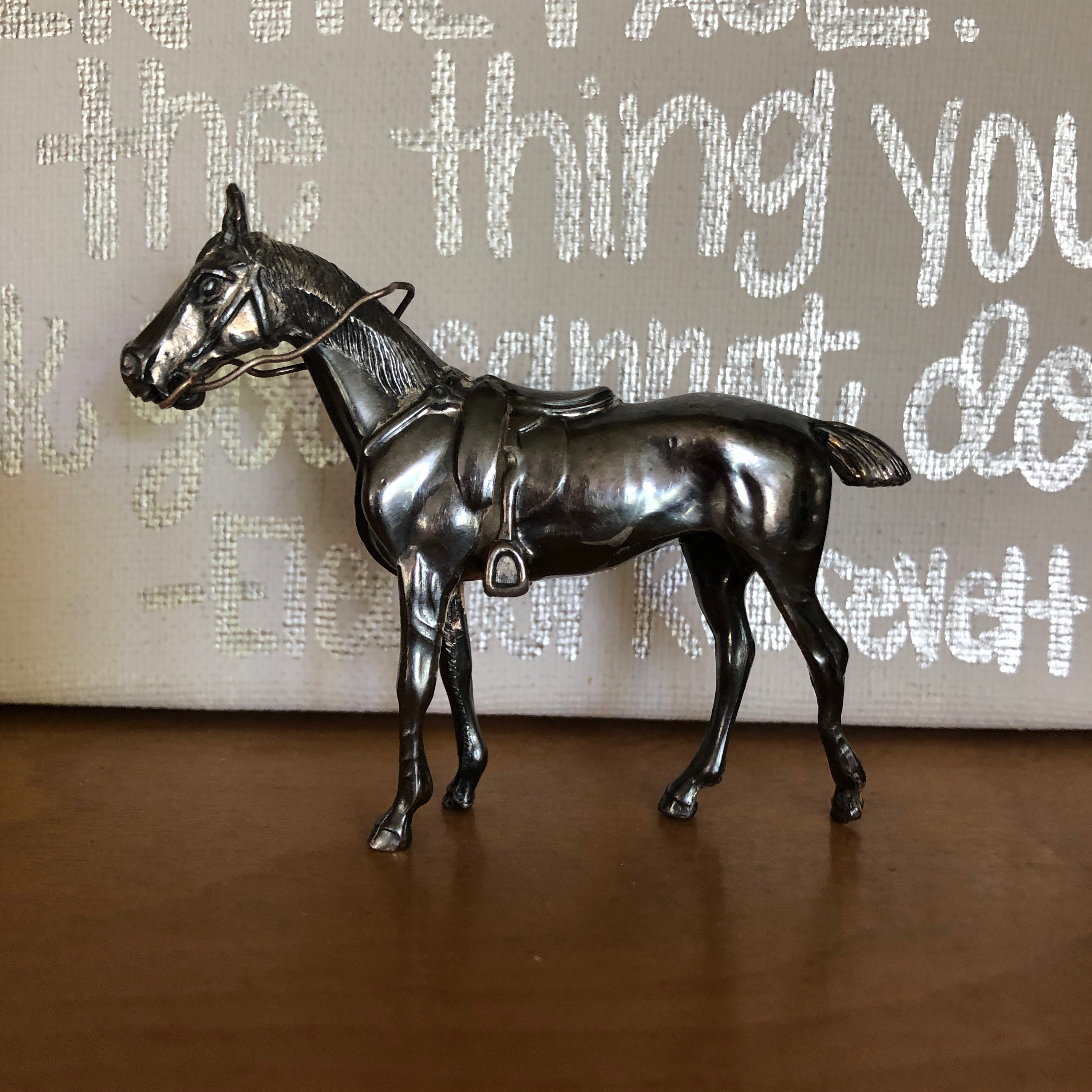 Rare Find Jennings Bros Silver Plate Small Horse Figurine Early
