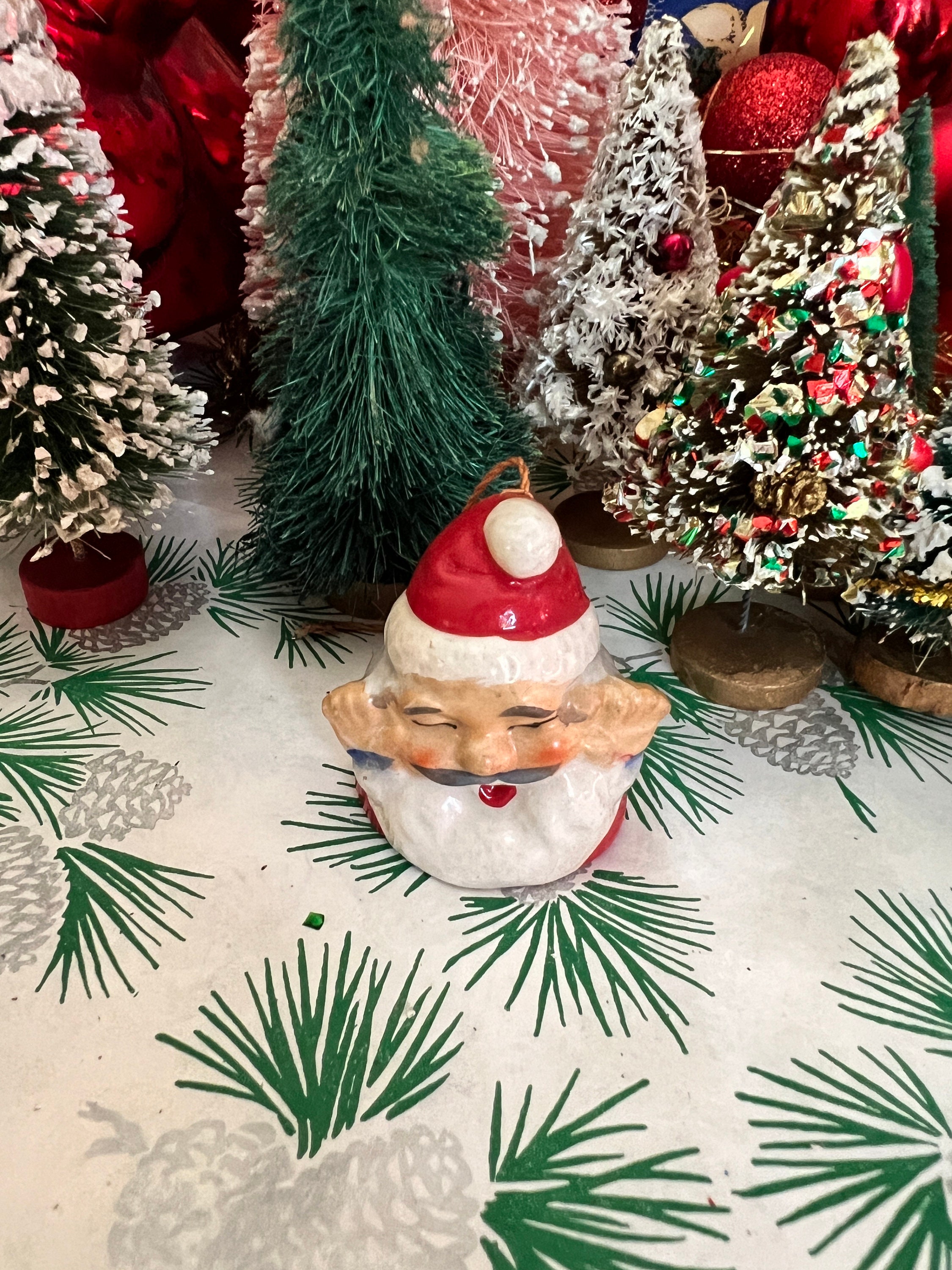 Darling Kitschy Vintage Santa Japan Porcelain Bell Christmas Darling Kitschy Vintage Santa Japan Porcelain Bell Christmas
