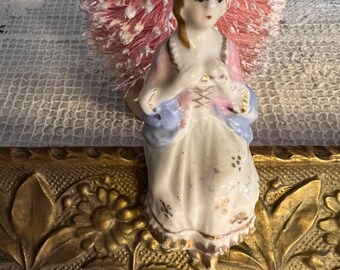 Lovely Vintage Victorian Colonial Lady Shelf Sitter High Glaze