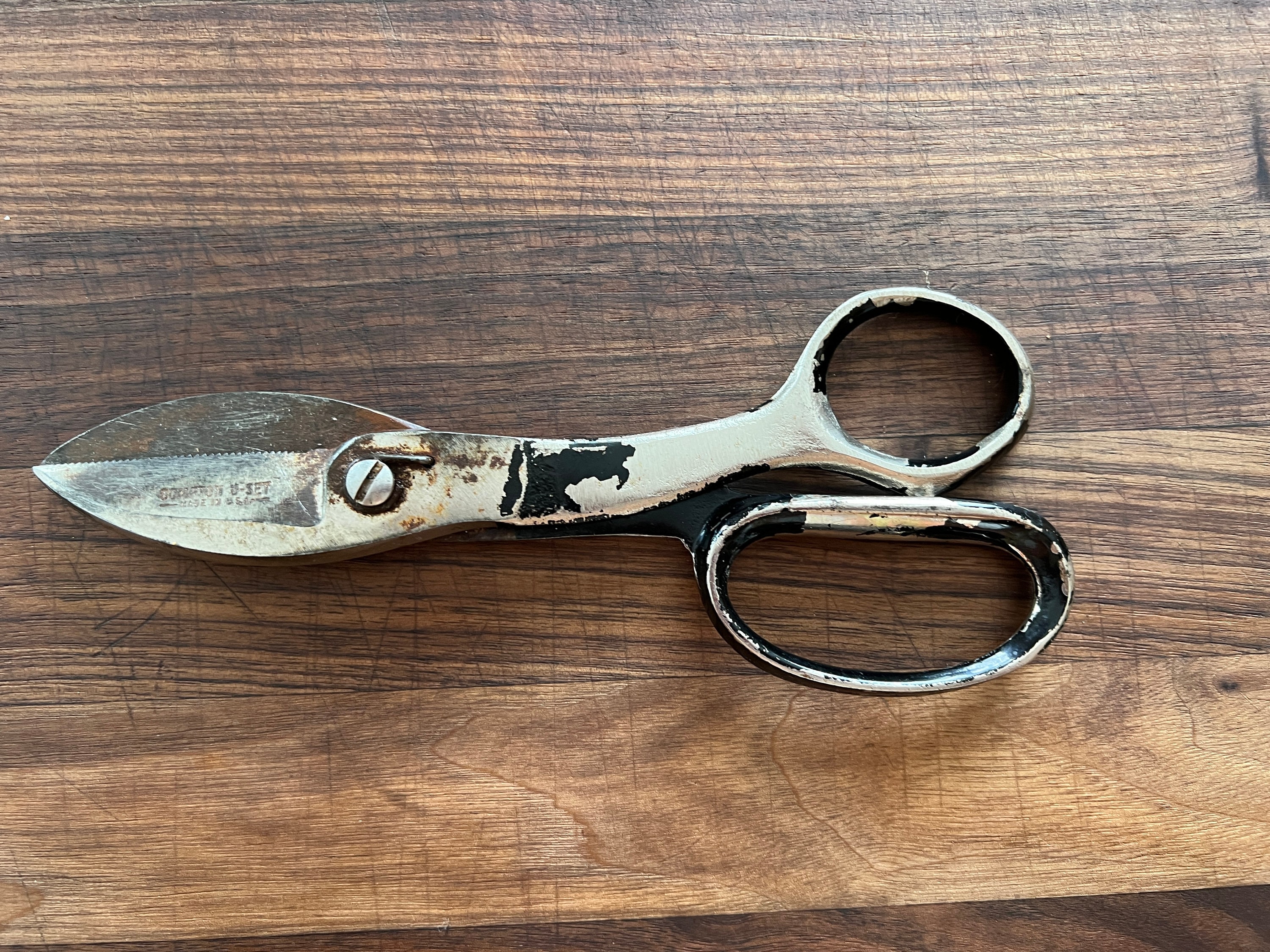 Vintage Pair of Wiss Industrial Inlaid No.22 Scissors, Upholstery