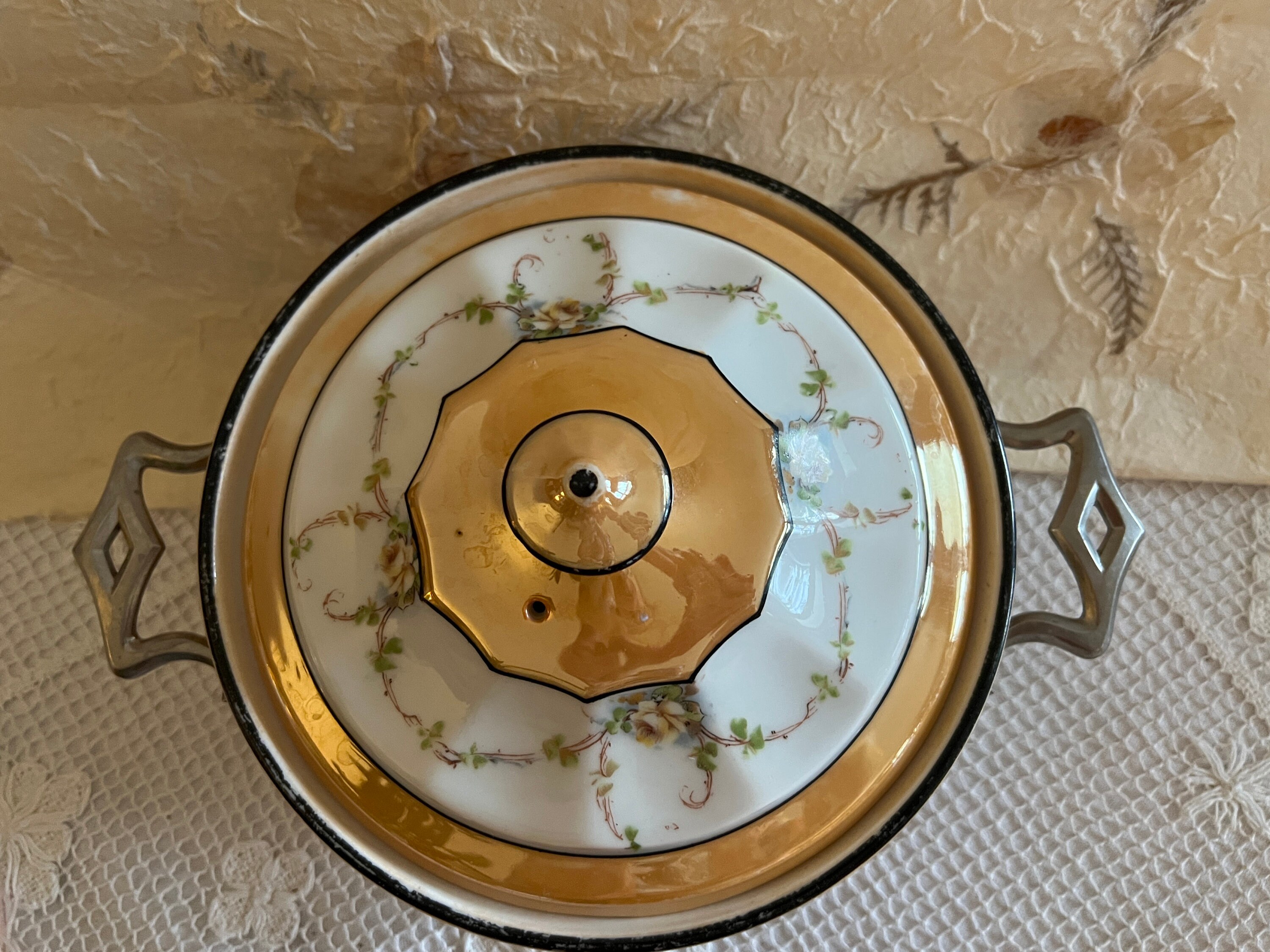 1930s Art Deco Hand Painted Lusterware Fraunfelter Royal
