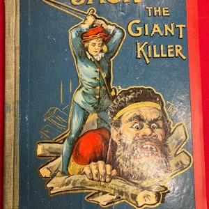 Rare Jack The Giant Killer Antique Vintage Children&#39;s Illustrated Storybook Classic Fairy Tales and Fables MADonahue Chicago 1904