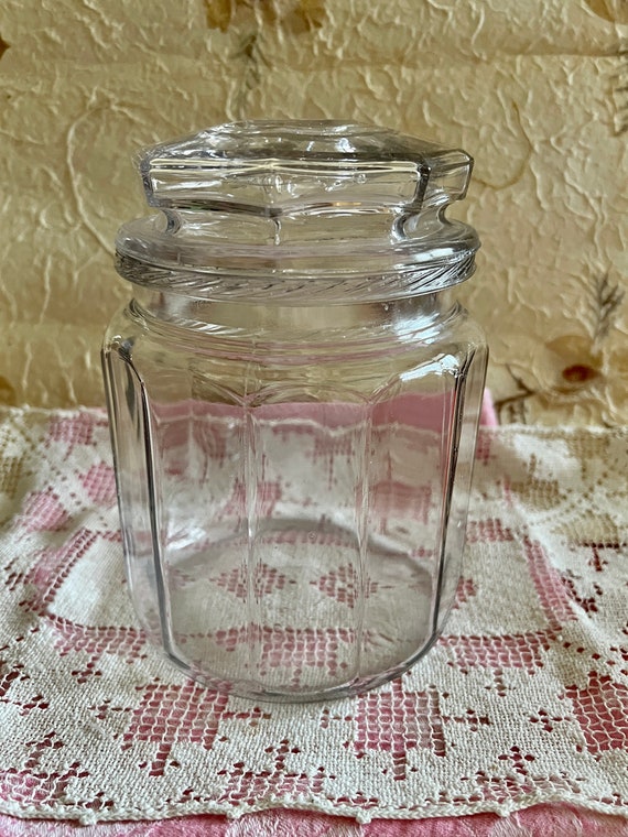 Choose From 3 Different Vintage Large Tall Clear Glass Canister
