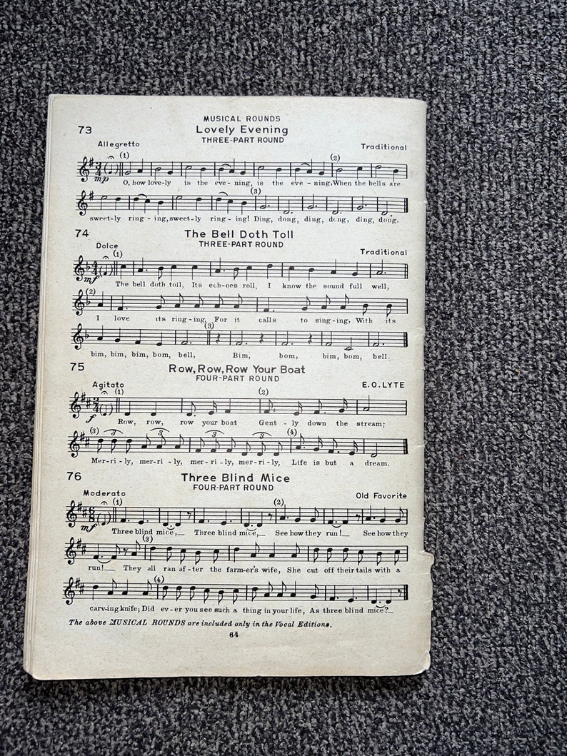 Americana Collection Antique 1945 Sheet Music Vocal Edition Treble Voices Theo Preuss Edited Brandenburg, Skornika, Welke, Wersen, Whistler image 4