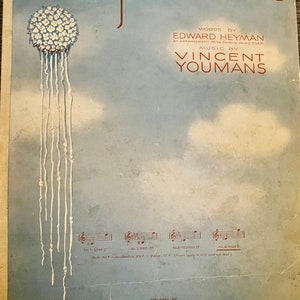 Vintage Klavier Noten &quot;Through The Years&quot; 1931 von Vincent Yumans und Edward Heyman Miller Music Inc.