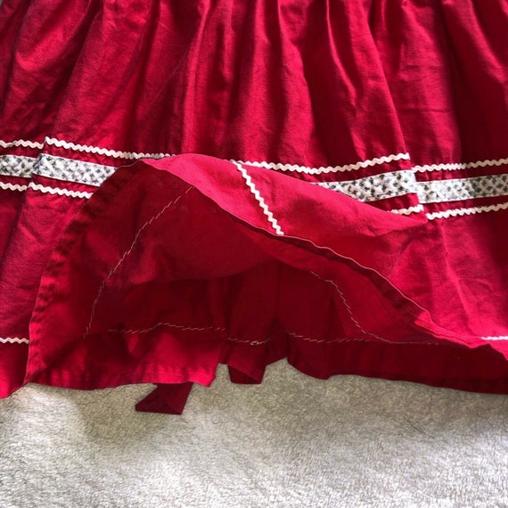 Darling Antique Little Girl's Red Tie Back Puff S… - image 3