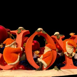 Vintage JOY Marjolein Bastin Christmas Candle Holder Hallmark Series Nature&#39;s Sketchbook Christmas Decor 3 Candle Holder