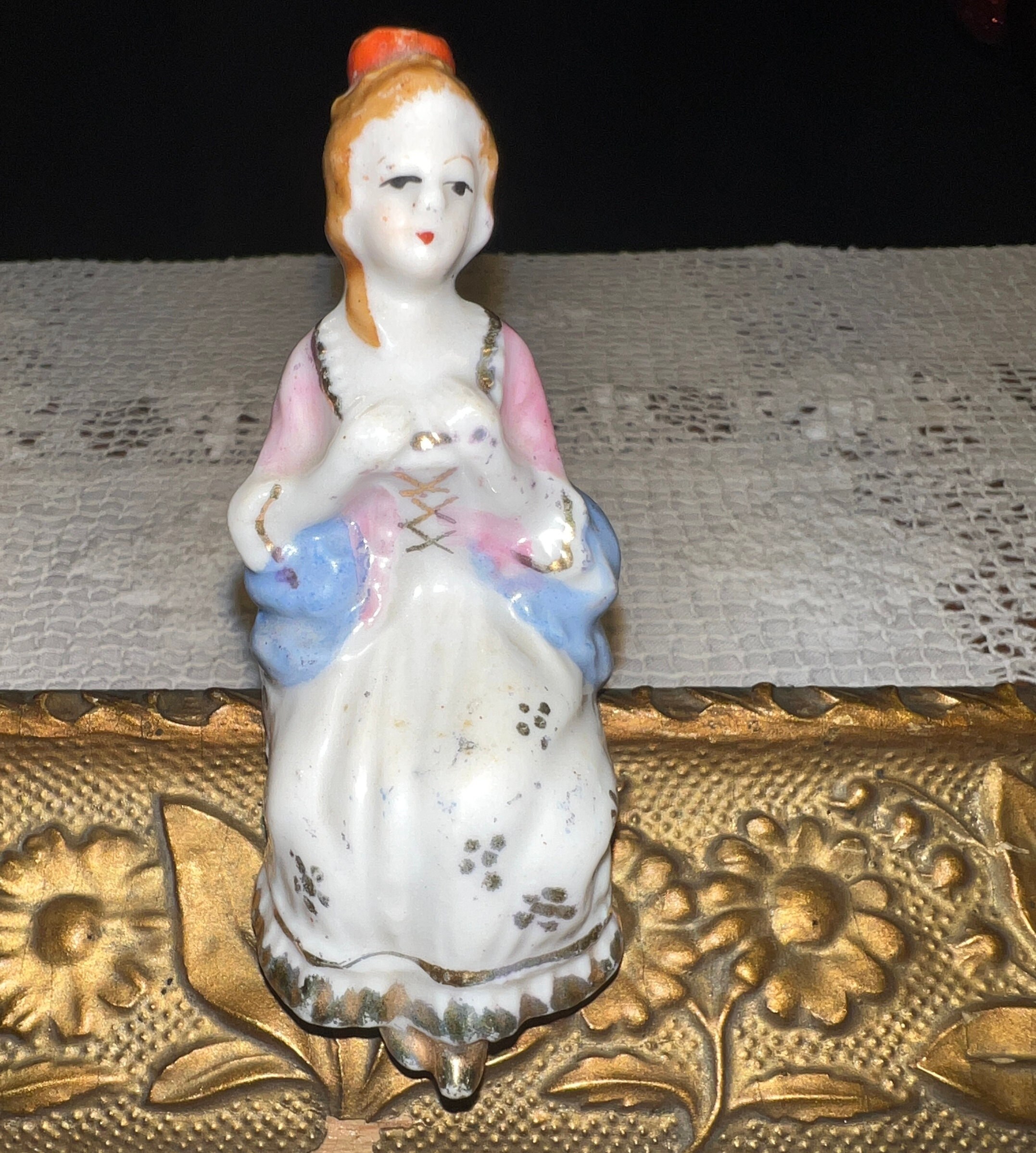 Lovely Vintage Victorian Colonial Lady Shelf Sitter High