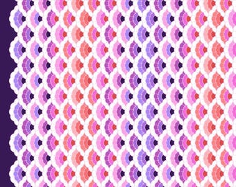 Tula Pink Floral Reef - Aquatic Lace - Ultraviolet