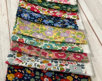 Paquete de telas Liberty Tana Lawn, Betsy Floral Fat Eighths